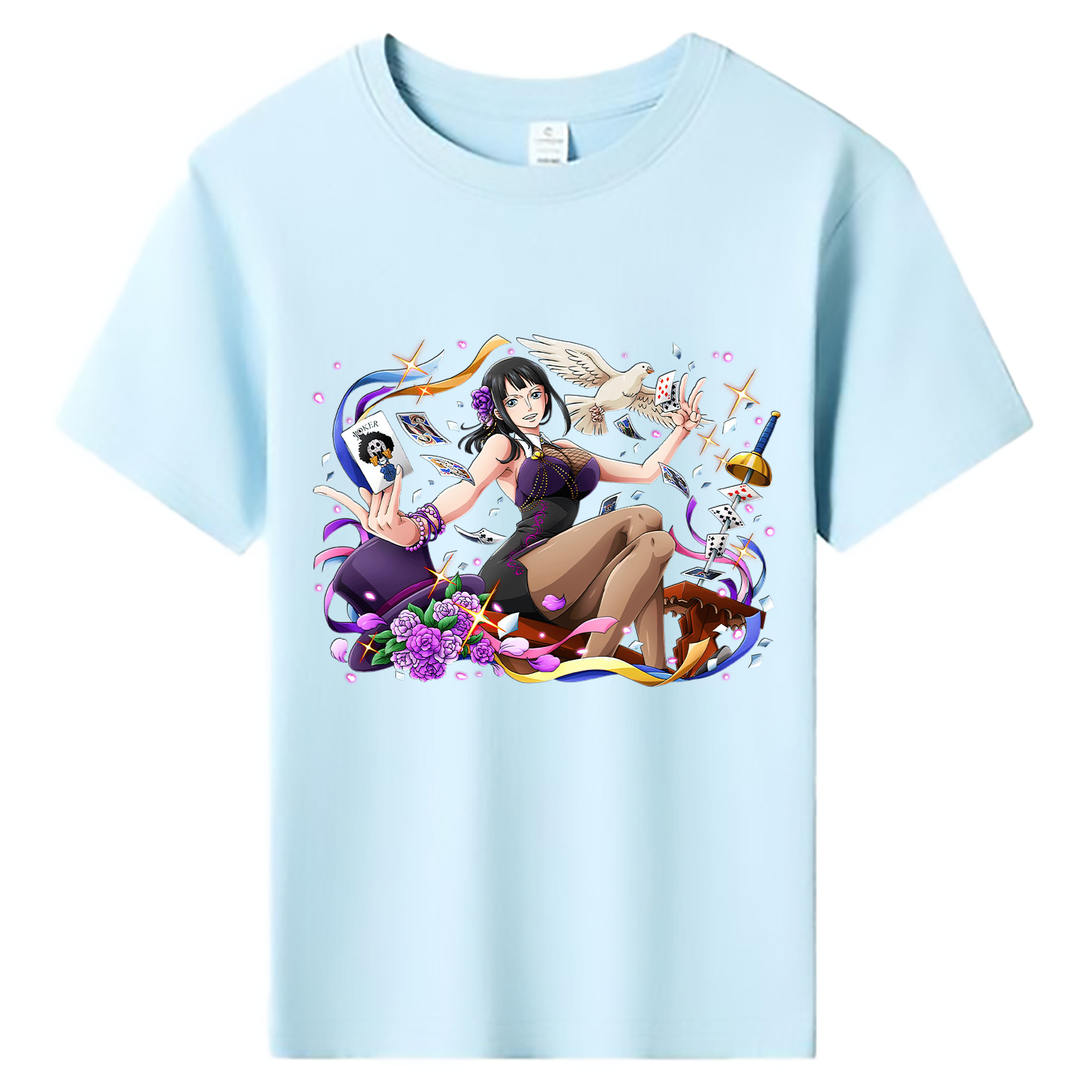 ワンピース ニコ・ロビン ONE PIECE Nico Robin 綿100％キッズTシャツ（フロントプリント）